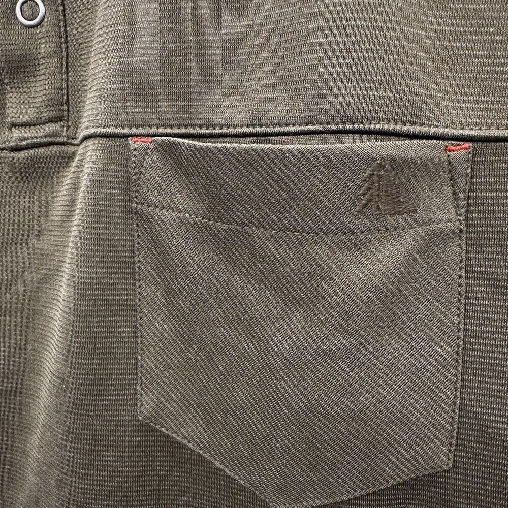 LL Bean Polo Shirt Mens Large Olive Green Slightly Fitted Breathable - Picture 4 of 8
